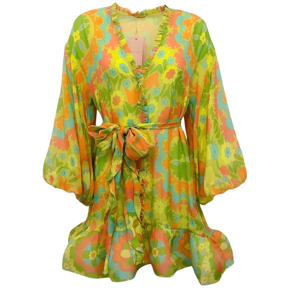Alexis Green Multi Floral Analia Dress - Picture 1 of 4